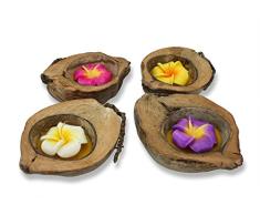 Farang Vela de coco tailandés con flores