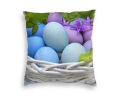 Popcorn In Spring Huevo de Pascua Cesta Nido Hogar Fundas de Almohada Decorativas Fundas de Almohada Decorativas