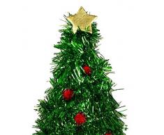 HAAC Gorro Gorro de Papá Noel Papá Noel Navidad árbol de Navidad con Adornos del árbol y Estrella Navidad Navidad