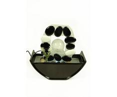 Fuente de Agua Decorativa Interior con Luz. Cristal. Adornos. 26 x 12 x 26 cm.