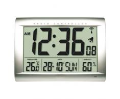 Technoline WS 8009 - Reloj de Pared controlado por Radio, Color Plateado