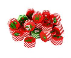 24 Cajas de Calendario de adviento de Navidad con Pegatinas de números Decoración de Cajas Christmas