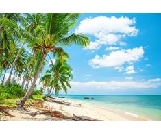 Fotomural Vinilo Pared Playa Varias Medidas 200x150cm | Decoración de comedores, Salones | Motivos Paisajísticos | Urbes, Naturaleza, Arte | Multicolor | Diseño Elegante