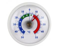 Adhesivo de termómetro analógico refrigerador redondo bimetálico. pantalla de temperatura termómetro frigorífico + / - 50 ° c