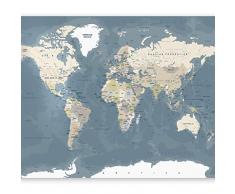 murando Fotomurales autoadhesivo Mapamundi 343x256 cm Papel Pintado Decoración de Pared Murales Pegatina decorativos adhesivos 3d moderna de Diseno Fotográfico - Mapa del mundo k-B-0063-a-a