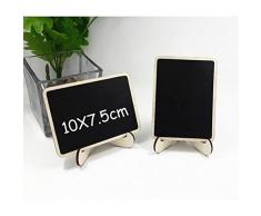 OULII Mini pizarras de rectángulo con soporte para mensajes Junta signos cena partido tabla tarjeta del lugar signos regalos de boda para las madres, pack de 10