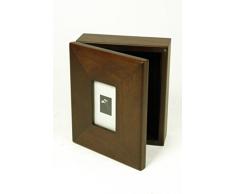 Caja de Madera Decorativa con Fotografía. Portarretratos. Cajas Multiusos. Joyeros.Regalos y Complementos.18 x 15 x 7 cm.