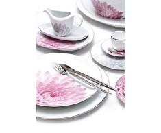 Porcel Sweet Garden Plato Pan, Porcelana, Decorado y Platino, 19 cm