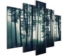 murando - Cuadro en Lienzo Bosque 100x50 cm - impresión de 5 Piezas - Material Tejido no Tejido - impresión artística - Imagen gráfica - Cascada Naturaleza c-B-0357-b-m