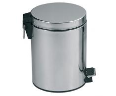 MSV 3 L Cubo DE Basura DE Acero Inoxidable 3L, Cromado, 25x16.5x16.5 cm