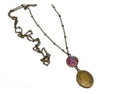 Retro resina collar portafotos plumas azul latón rosa bronce regalos personalizados regalo navidad amigos mamá cumpleaños ceremonia de boda invitados día de la madre parejas mujer