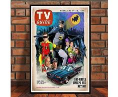 asfrata265 Pintura Sin Marco Batman Serie De Televisión Animada Comic Superhero Show DC Movie Poster Wall Art Picture Poster Y Canvas Prints By-77 (50X60Cm)
