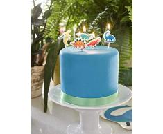 Talking Tables Velas de cumpleaÃ±os con Forma de Dinosaurio, Paquete de 5, Cera de Vela
