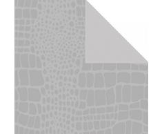 Rollo de Papel de Regalo 50 cm x 50 m, color Gris/Plata Cocodrilo, 2 Lados