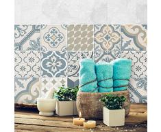 24 (Piezas) Adhesivo para Azulejos 20x20 cm - PS00086 - Agadir - Adhesivo Decorativo para Azulejos para baño y Cocina - Stickers Azulejos - Collage de Azulejos