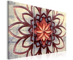 murando - Cuadro en Lienzo Mandala 120x80 - impresión de 3 Piezas en Material Tejido no Tejido - impresión artística - Imagen gráfica - decoración de Pared - Flores Concreto f-A-0677-b-e