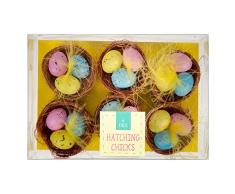 ITP Imports - 6 adornos para nido de Pascua, decoración de cesta, decoración para niños, Egg Nest - 6 Pack