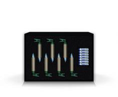 Krinner 75355 Lumix Deluxe Mini - Set de extensión de iluminación para árbol de Navidad (7 velas LED inalámbricas, con pilas, color blanco cálido), color cachemira
