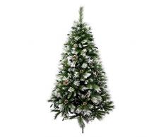 Árbol de Navidad Artificial de Pino Maxi-Relleno Abeto Artificial C/Soporte Metálico 150-240cm (Nevado, 180cm 690Tips)