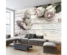 Fotomural 350x245 cm ! Papel tejido-no tejido. Fotomurales - Papel pintado Vintage ï¿œngel Rose tablones f-A-0342-a-a