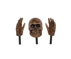 Halloween luz hasta césped esqueleto decoración