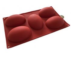 6 grandes huevos molde de cocción molde de silicona Pascua primavera verano molde del chocolate del molde del chocolate del molde de hielo formas de conejo de la magdalena de la hornada de la galleta de la torta manualidades decorar