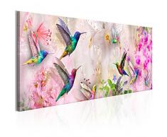 murando Cuadro en Lienzo Colibrí 150x50 cm 1 Parte Impresión en Material Tejido no Tejido Impresión Artística Imagen Gráfica Decoracion de Pared Flores g-C-0071-b-a