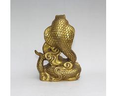 YUNHAO Fengshui Fu - Figura de Serpiente de latón Chino con diseño de Signo del Zodiaco