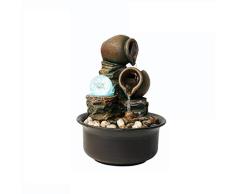 Fuente de Agua de Escritorio Cubierta de Mesa Cascada Fuentes, característica del Agua de Escritorio con la Bola del LED for el Feng Shui Adornos Inicio decoración de jardín Fuente de Mesa Fuentes de
