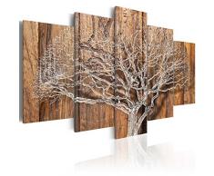 murando - Cuadro en Lienzo 200x100 cm Impresión de 5 Piezas Material Tejido no Tejido Impresión Artística Imagen Gráfica Decoracion de Pared Arbol Bosque Abstracto Klimt b-C-0046-b-n