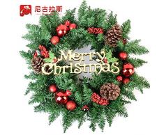 La corona corona de ratán decoraciones de Navidad tiendas escaparate tapices colgantes puertas