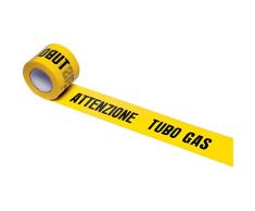 Cinta de señalizaciónAtención tubo gas – Altura 10 cm – Longitud 200 m