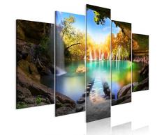 murando - Cuadro Paisaje Gruta 200x100 cm - impresión de 5 Piezas - Material Tejido no Tejido - impresión artística - Imagen gráfica - Decoracion de Pared - Cascada c-A-0127-b-m