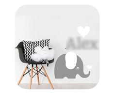 Refranes Pegatinas De Decoración De Pared, Nombre Personalizado Etiqueta De La Pared Del Elefante Para La Habitación De Los Niños Guardería Niños Niñas Nombre Vinilo Dos Colores Pegatina Papel Pinta