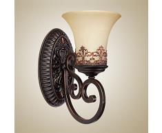 Lámparas de pared antiguo americano corredor europeo noche dormitorio apliques espejo salón de accesorios de iluminación