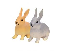 terrario Figura Decorativa de Conejo de pl/ástico en Miniatura decoraci/ón de jard/ín de Hadas KOFUN Color Gris