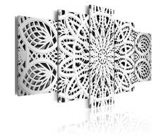 murando - Cuadro 100x50 cm - Mandala Impresión de 5 Piezas Material Tejido no Tejido Impresión Artística Imagen Gráfica Decoracion de Pared - Abstracto f-A-0581-b-n Oriente Ornamento