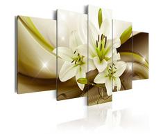 murando - Cuadro Flores Lirios 200x100 cm - impresión de 5 Piezas - Material Tejido no Tejido - impresión artística - Imagen gráfica - Decoracion de Pared - Naturaleza Abstracto b-A-0251-b-p