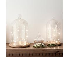 Guirnalda de 20 micro LEDs de luz perlada y cálida de pilas de Lights4fun