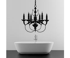 (52 x 60 cm) diseño de lámpara de araña de vinilo adhesivo decorativo para pared/lámpara de velas de Adviento lámina de decoración de vinilo/Luster DIY Home/color extraíble de tela + incluye Regalo de Vinilo al azar