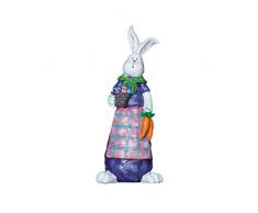 Yardwe Estatua del Conejo de Conejito Estatuas de Animales del Jardín Lindas Figuras de Conejito para Decoraciones de Pascua de Escritorio en El Hogar Al Aire Libre (Púrpura)