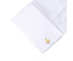 HONEY BEAR ancla Gemelos para hombres camisa, barco barco ,acero inoxidable, para día del padre marinero vela , Navidad boda regalo (Oro)