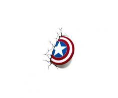3D Light FX - Lámpara de Pared LED, diseño de Escudo de Capitán América 3D