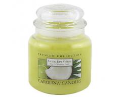 Caroline velas "de coco verde verbena" de cristal para velas en tarro, verde