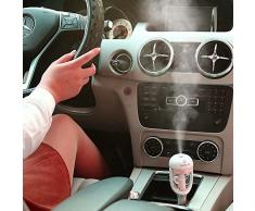 VANKER Mini purificador del aire del ambientador limpiador esencial del difusor del aceite del coche auto humidificador Rosa