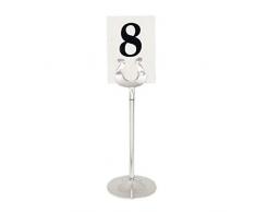 Cikuso 20cm Soporte de La Tarjeta de La Mesa Lugar Titular de La Tarjeta de Acero Inoxidable