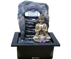 Fuente de agua interior Feng Shui Buda Meditando 25 cm con led multicolor