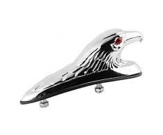 Guardabarros Adorno-Universal Moto Guardabarros delantero Guardabarros Decoración Ornamento Cabeza de águila Estatua Compatible con Kawasaki Ya