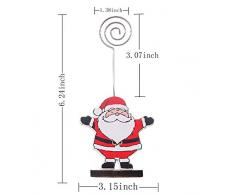 Legendog Soporte de la Tarjeta del Lugar Lindo del Titular de la Tarjeta de la Tabla 8PCS Soporte del Clip de la Imagen para la Navidadsuministros Festivos para Navidad y decoración navideña