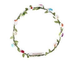 LED Flower Crown, Fairy LED Rose Flowers Lights Iluminación duradera Corona de flores Light Up Flower Crown para Navidad, Festival Travel Decorating(Vistoso)